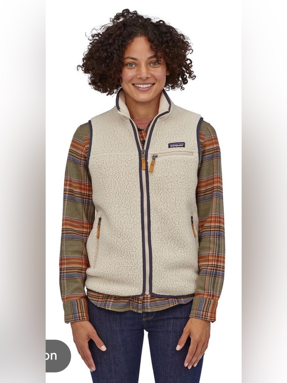 PATAGONIA Small Cream Green Retro Pile Vest Excellent Condition Orig $120